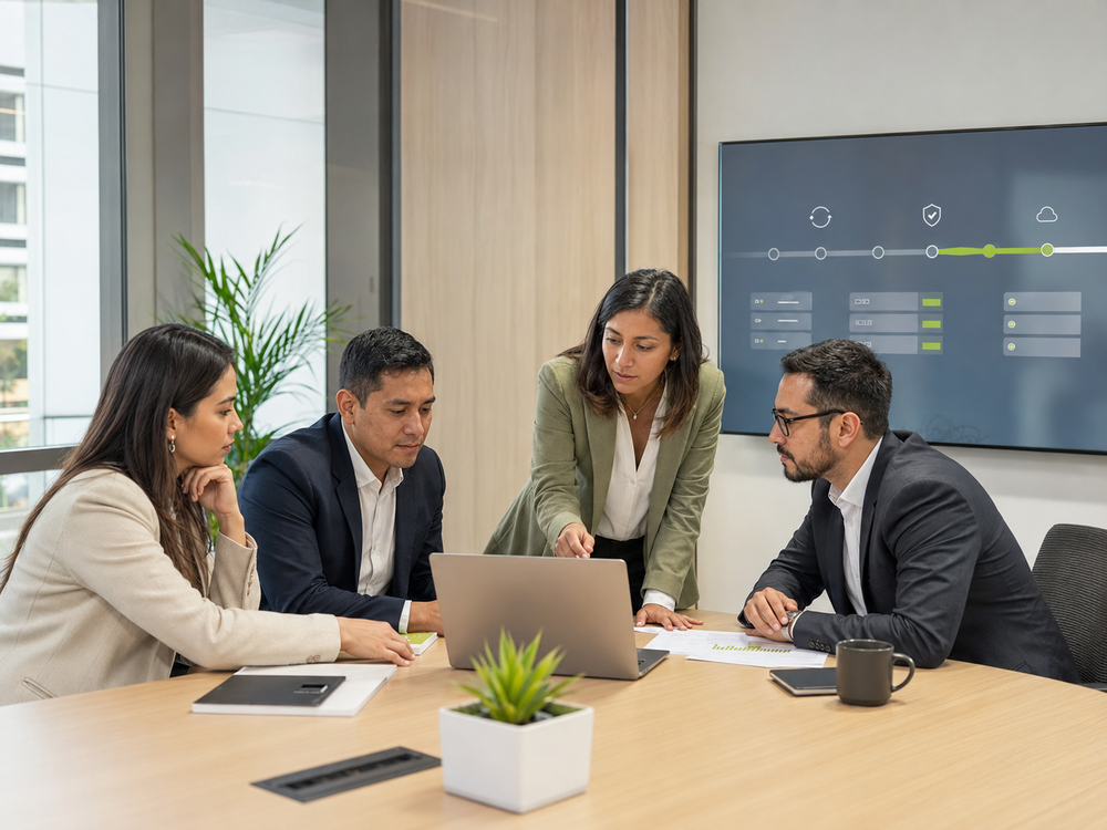 Equipo planificando la continuidad del negocio
